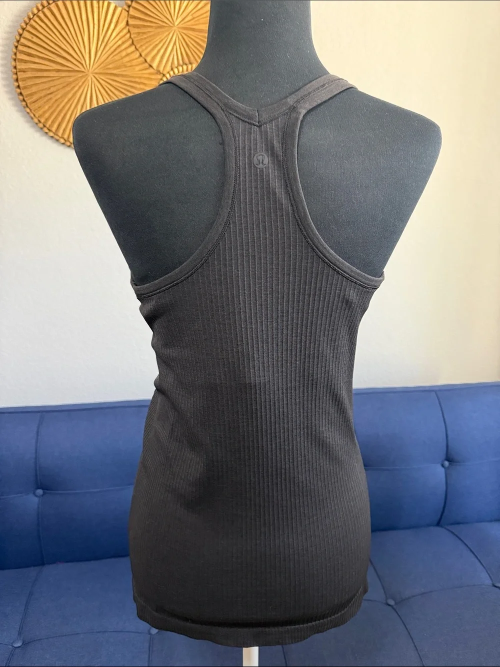 lululemon athletica Ebb to Street Ribbed Scoop Neck Light Support Tank Black 10